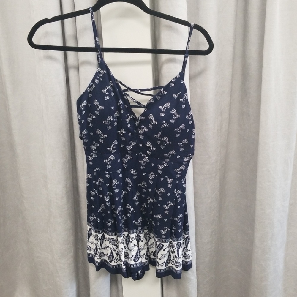 Navy Romper